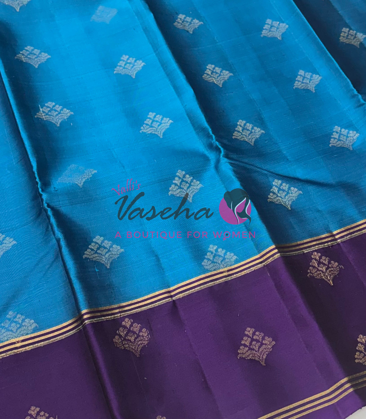 Half Mix - Pure Soft Silk Saree - Long Retta Petta Border with Butta - VVPSS105