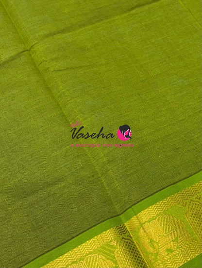 Semi Silk Cotton Saree | Small Leaf Butta Design |VVSSC010
