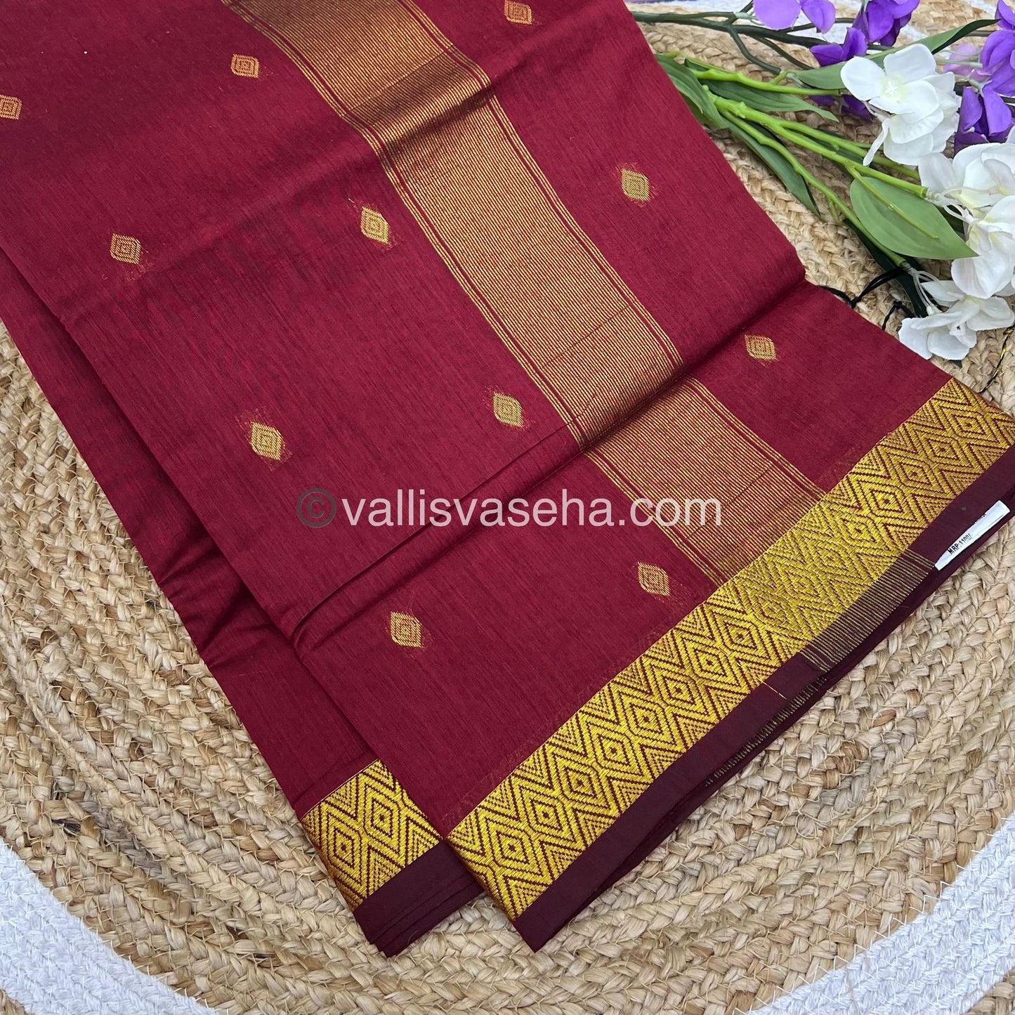 Nayanthara Inspired Saree |Semi Maheshwari Silk Cotton Saree - VVMSC002