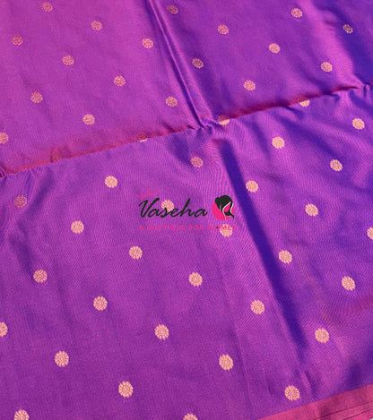 Semi Soft Silk - Kolam Design - Purplish Pink Shade - 2 - VVSSS029