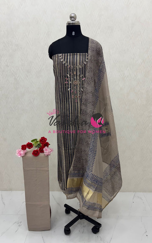 Unstitched Cotton Salwar Material  | VVUSM034