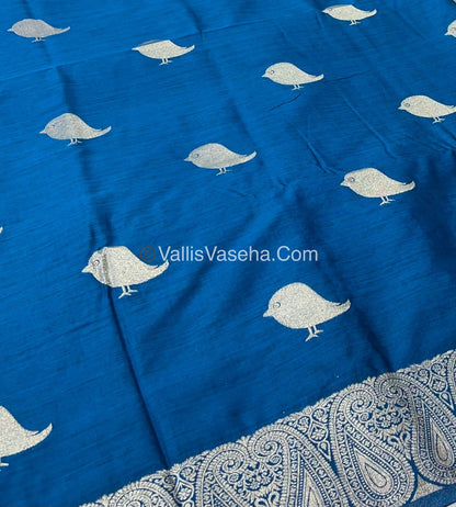 Banarasi - Heritage Silk - Semi Kathan Silk - Ramar Blue Shade - VVBHS005