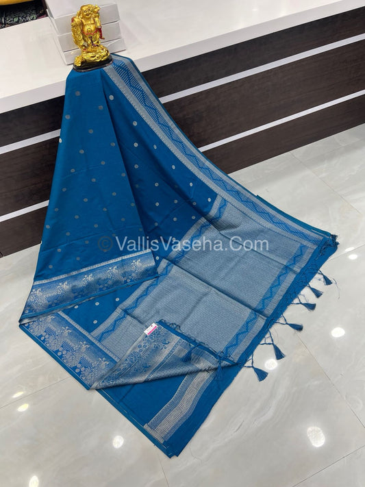 Banarasi - Heritage Silk - Semi Kathan Silk - Blue Shade- VVBHS002