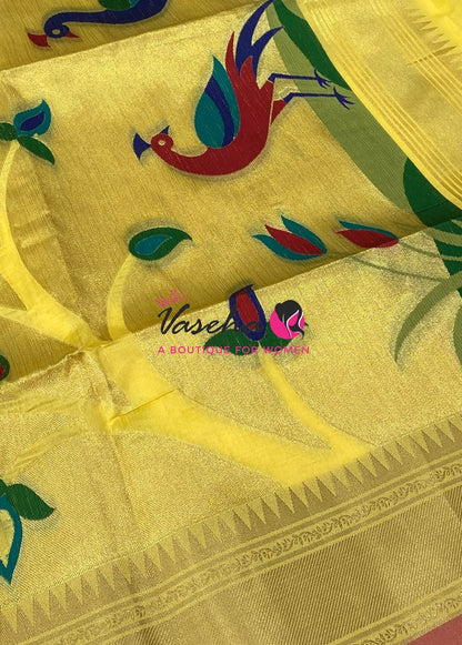 Semi Raw silk - Yellow Shade - VVRS010