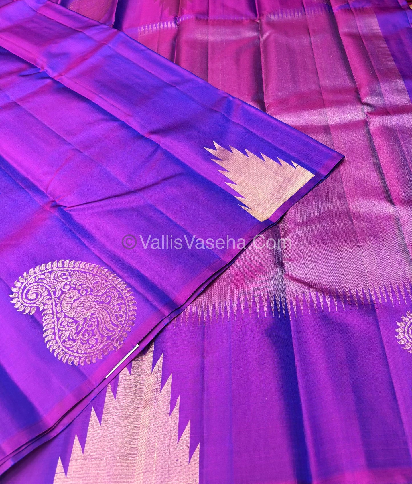 Pure Soft Silk Saree - Jothika Hit design - Purplish Pink - VVPSS011