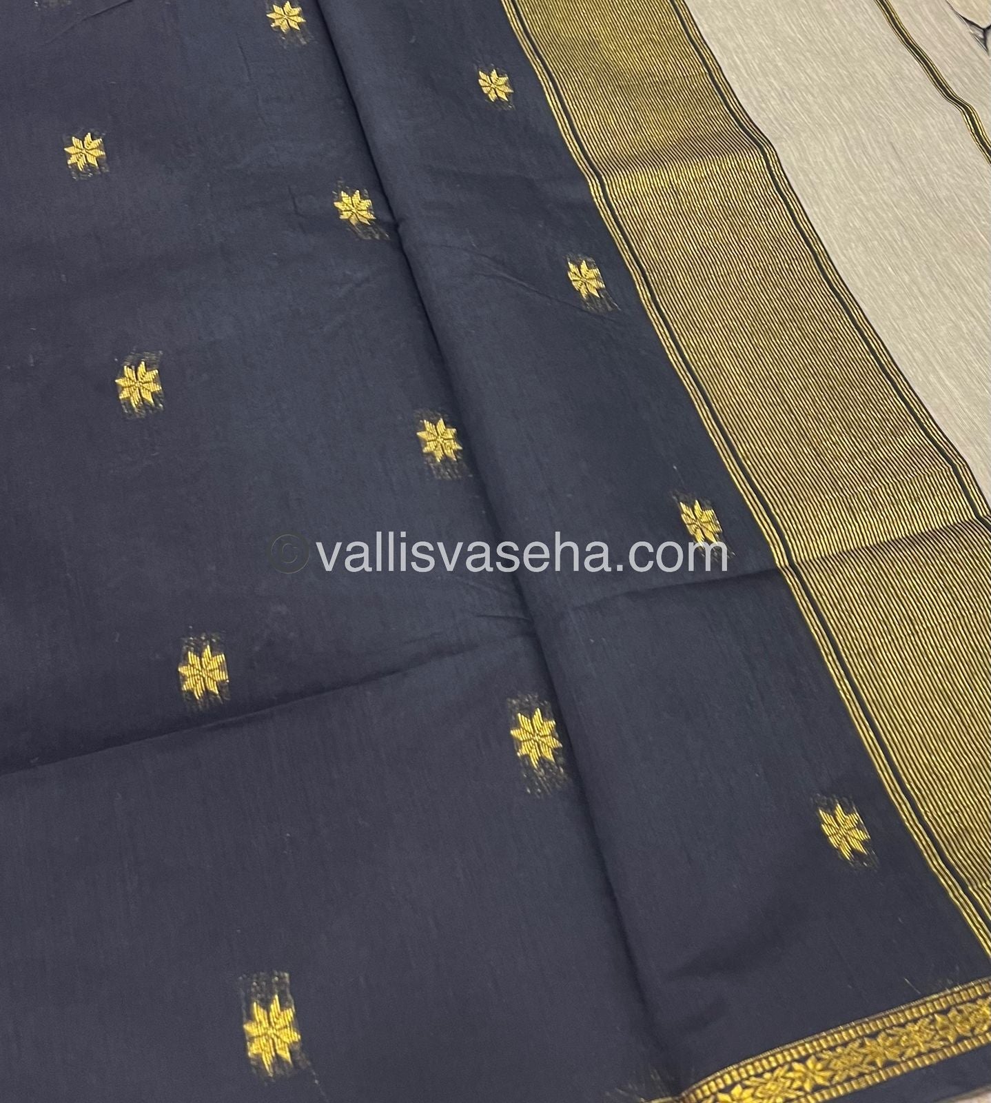 Semi Maheshwari Silk Cotton Saree - VVMSC002