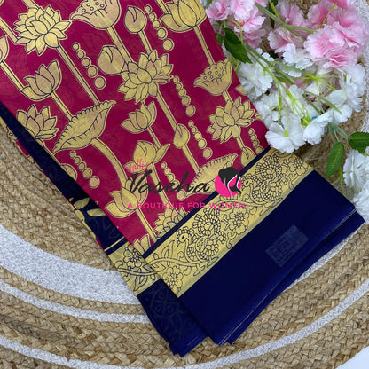Pure Soft Mul  Cotton Sarees - -VVMMC012