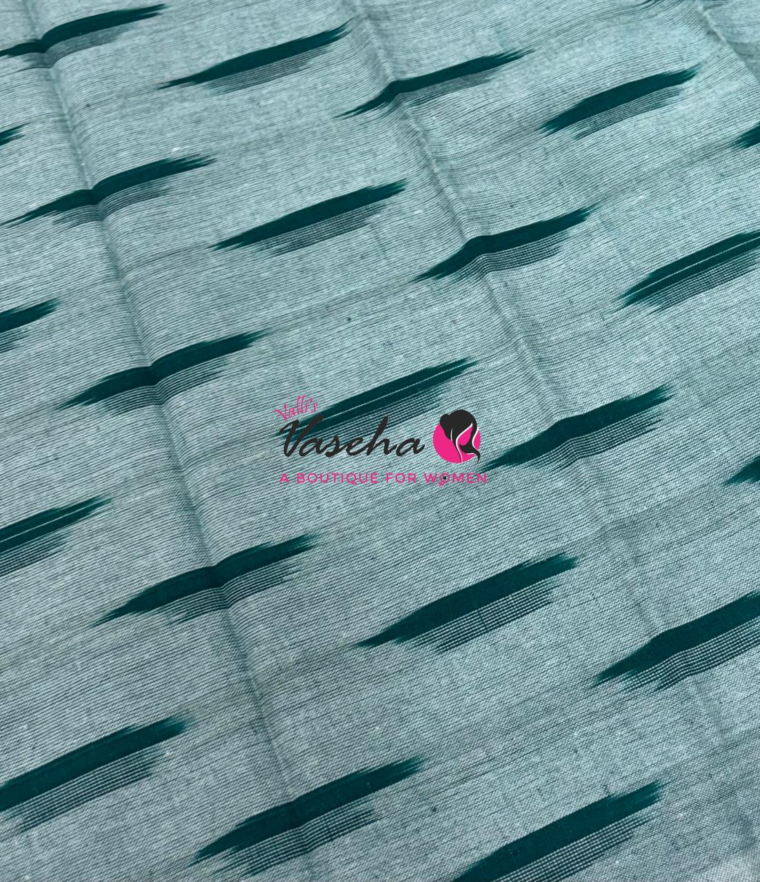 Ikkat Mercerised Cotton Saree - Single Ikkat - VVIKS001