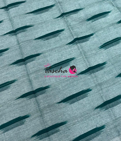 Ikkat Mercerised Cotton Saree - Single Ikkat - VVIKS001