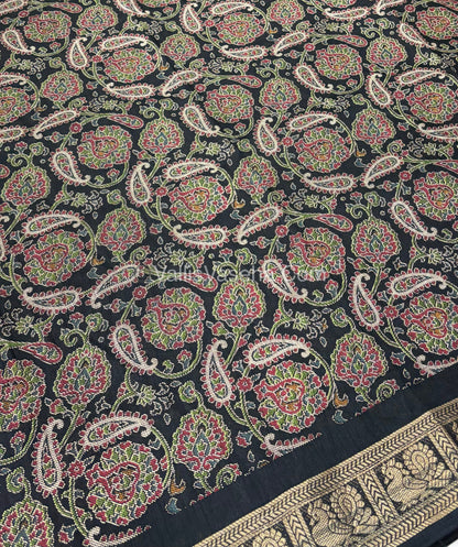 Casual Wear - Fancy Viscose Mulberry Silk  - Black Shade - VVFMS001