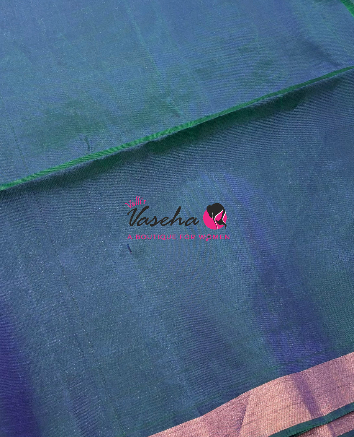 Half Mix - Pure Soft Silk Saree - Meenakari Style Butta - Lavendar With Peacock Blue - VVPSS148