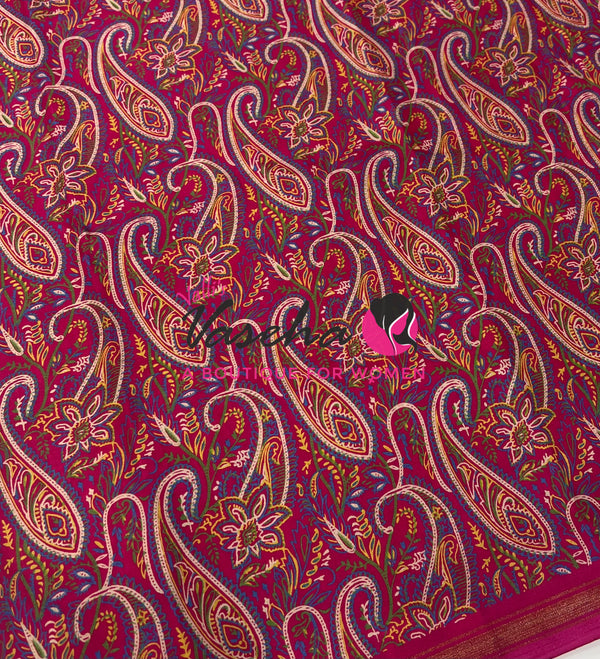 Casual Wear - Fancy Printed Silk  - Pink Shade - VVFPS001