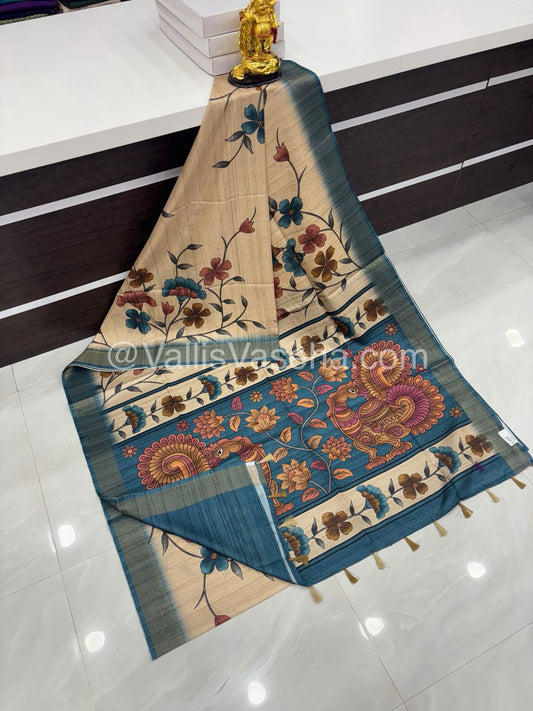 Art Silk / Semi Gicha Tussar Saree  - VVSGT003