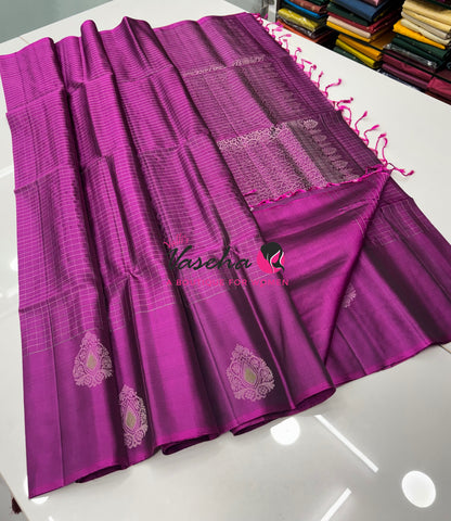 Pure Soft Silk Saree  - Purple Shade - VVPSS115