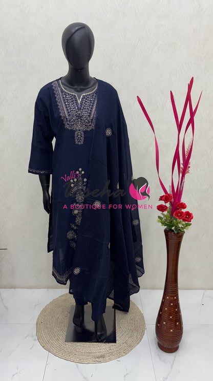 Ready Made |Salwar, Kameez & Duppatta(3pc)|Cotton |VVRMS020