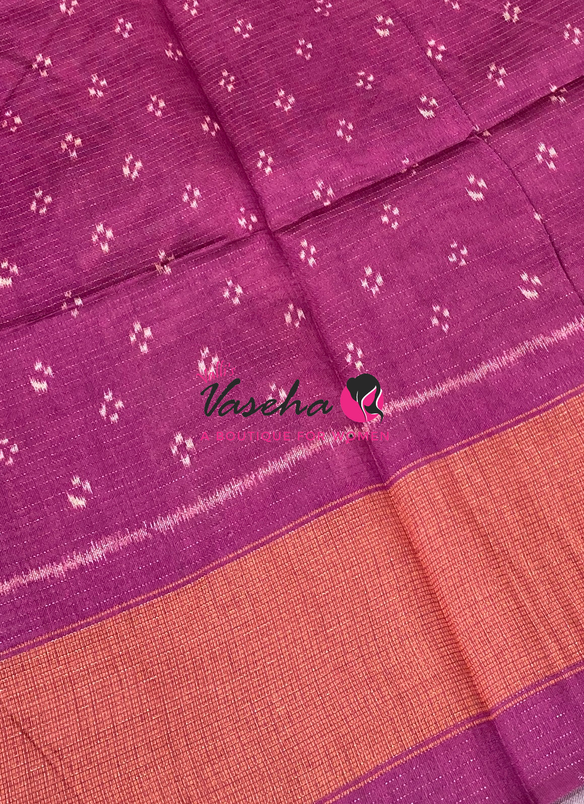 Art Tussar / Art Silk - Green & Pink  Shade - VVATS006