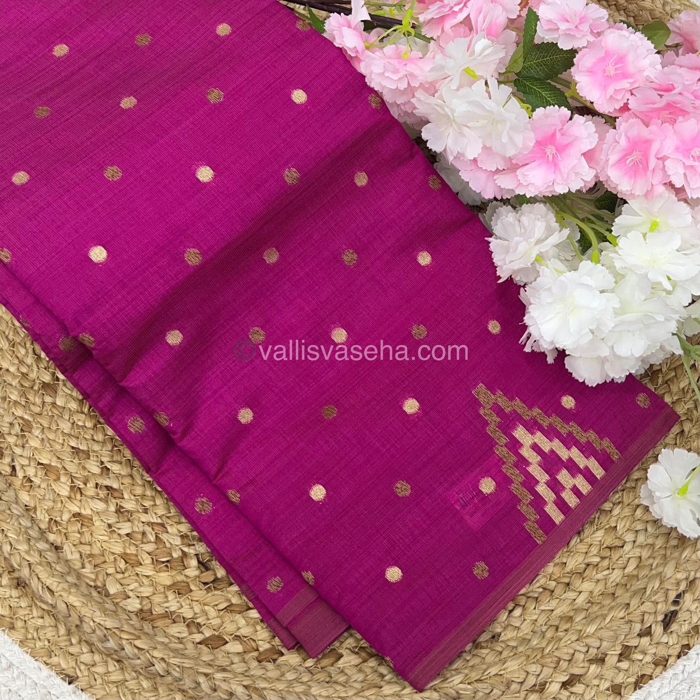 Cherry Tussar - Semi Tussar Silk - Pink Shade - VVSTS009