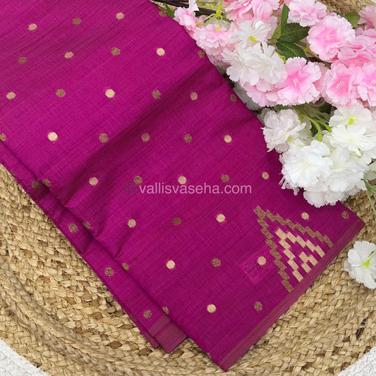 Cherry Tussar - Semi Tussar Silk - Pink Shade - VVSTS009