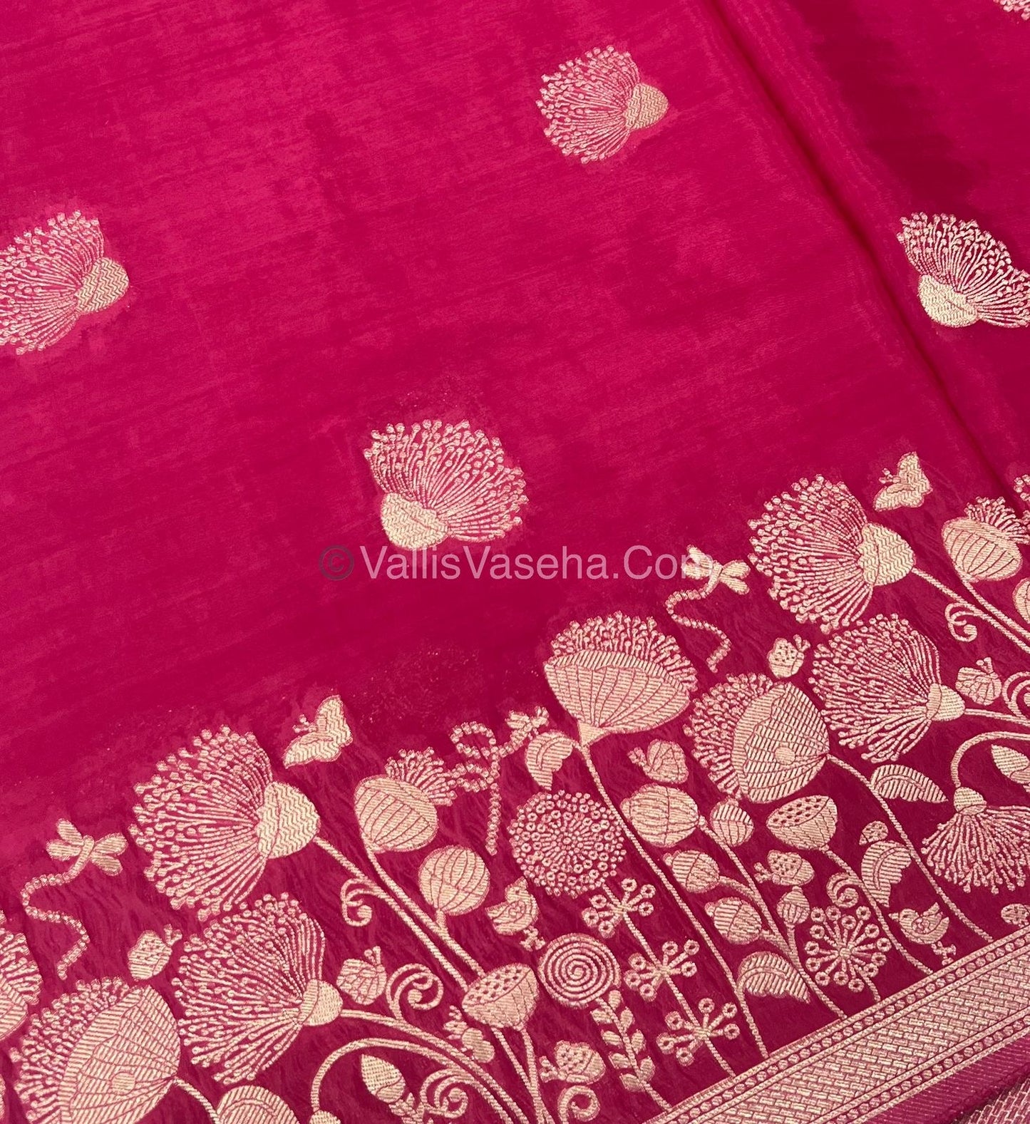 Banarasi Premium Viscose Saree - Pink Shade - VVBPV001