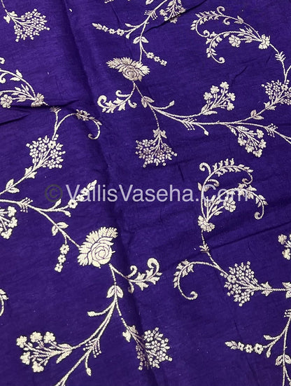Semi Viscose / Semi Mysore Crepe Silk Variety - Embossed Design - VVSMC002
