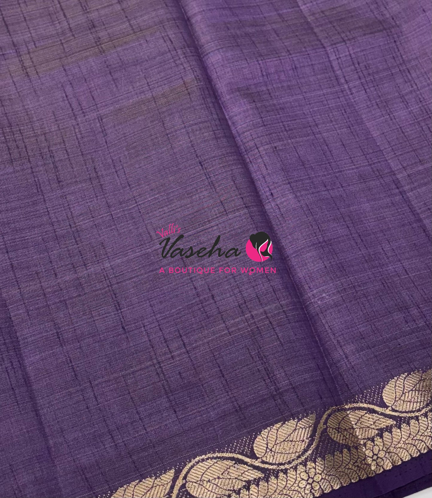 Semi Tussar Silk - Purple Shade - VVSTS003