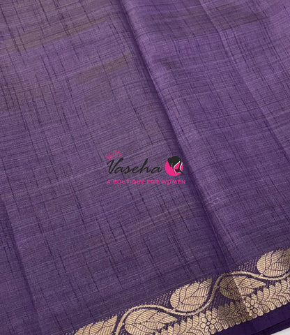 Semi Tussar Silk - Purple Shade - VVSTS003