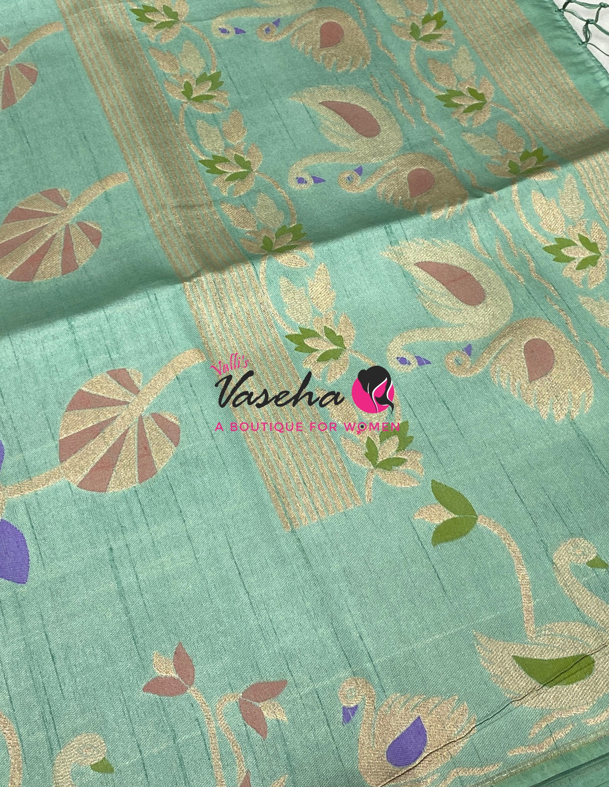 Banarasi - Heritage Meenakari Silk - pista Shade - VVBHS013