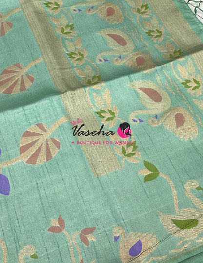Banarasi - Heritage Meenakari Silk - pista Shade - VVBHS013