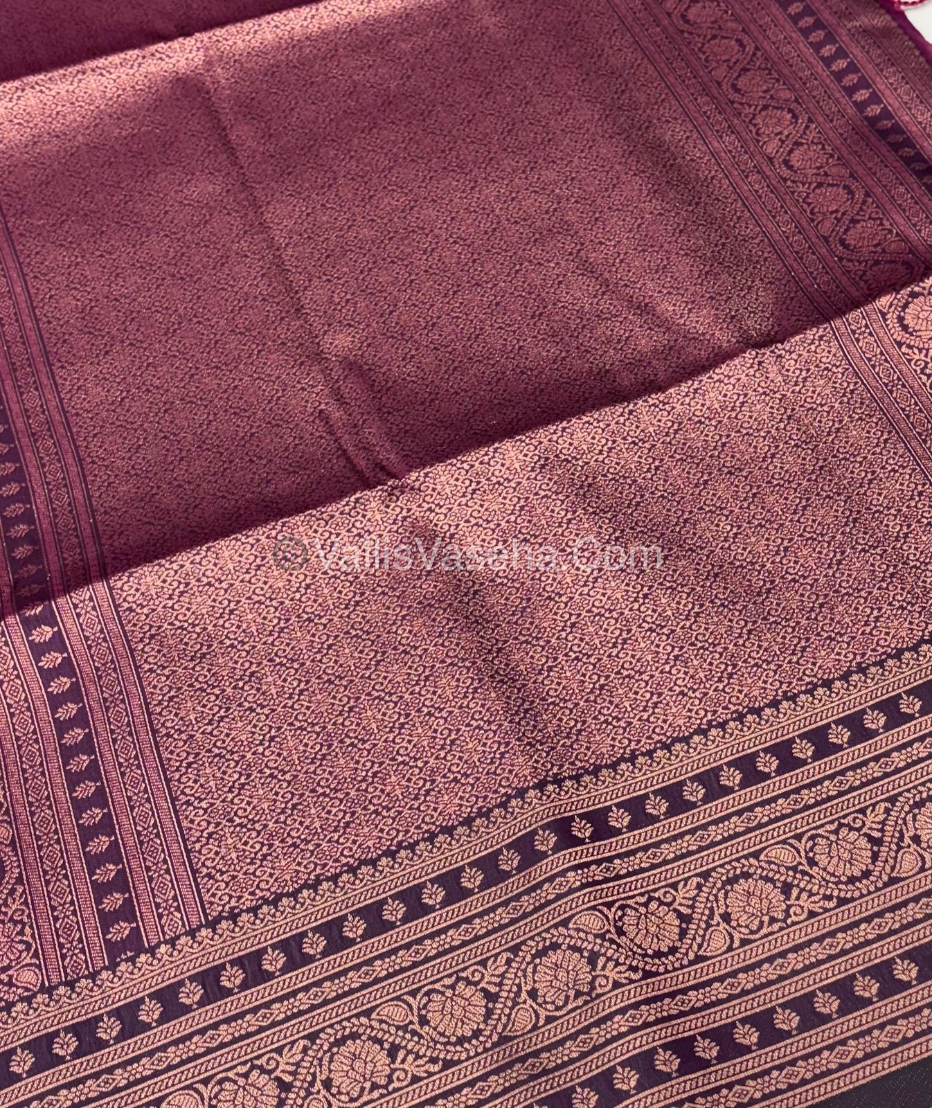Semi Soft Silk -Purplish pink With purple Shade -VVSSS031 - 7