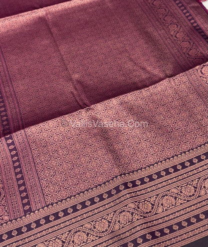 Semi Soft Silk -Purplish pink With purple Shade -VVSSS031 - 7