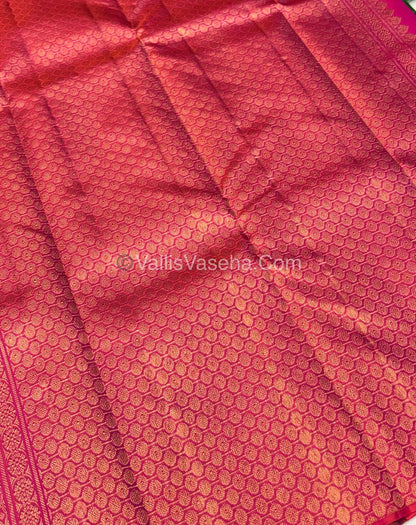 Pure Kanchipuram Silk Saree - Pazhum Pazhamum Checks - VVPS017