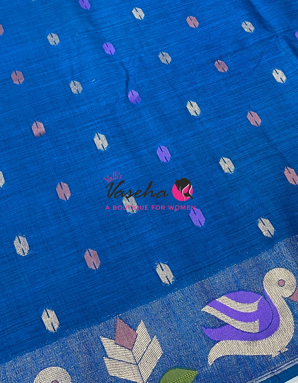 Banarasi - Heritage Meenakari Silk - Blue Shade - VVBHS014