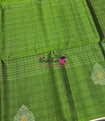 Pure Soft Silk Saree  - Green Shade - VVPSS115