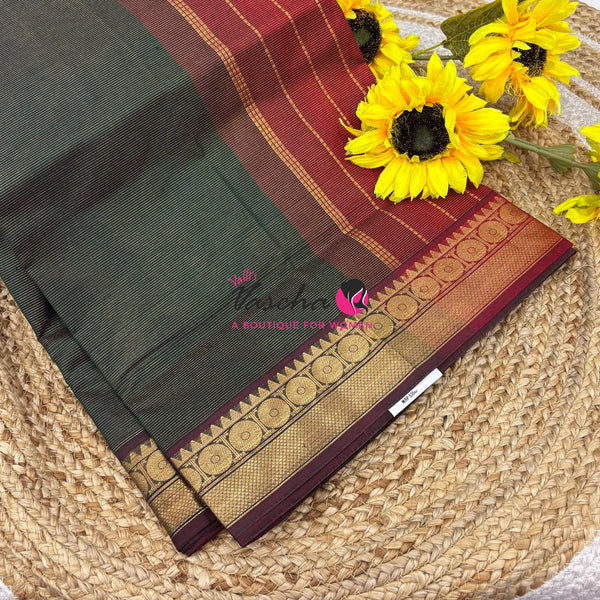 Pure Silk Cotton Saree - Vairavoosi Design - VVSCV005