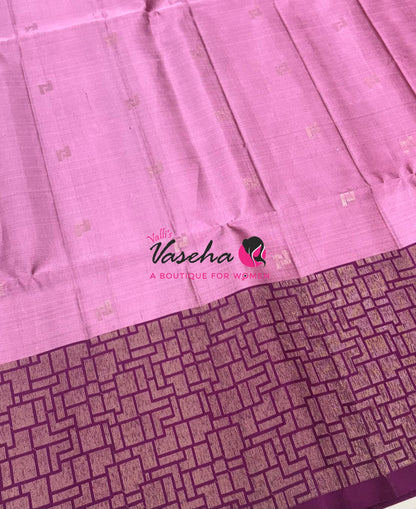 Pure Soft Silk Saree - Pink & Purplish Pink - VVPSS124