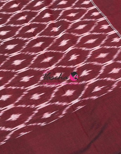 Ikkat Mercerised Cotton Saree - Single Ikkat - VVIKS001