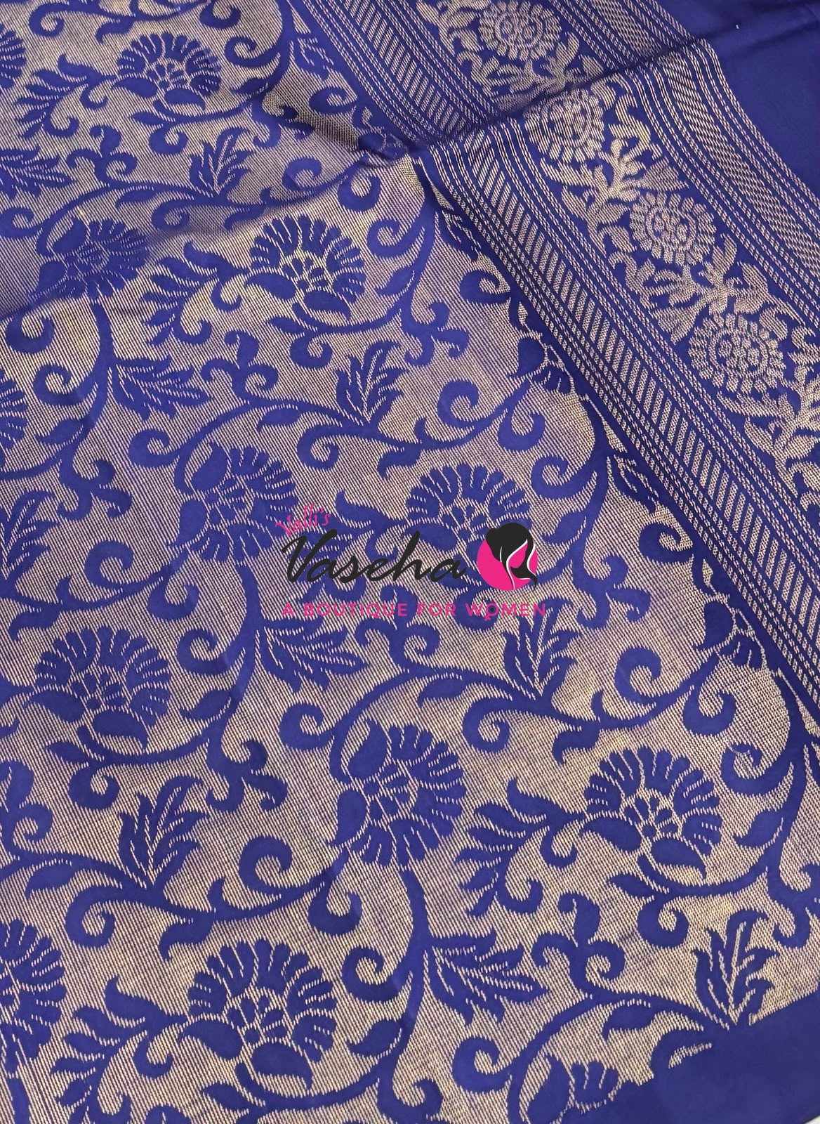 Pure  Soft Silk Saree - Green & Blue  - VVPSS091