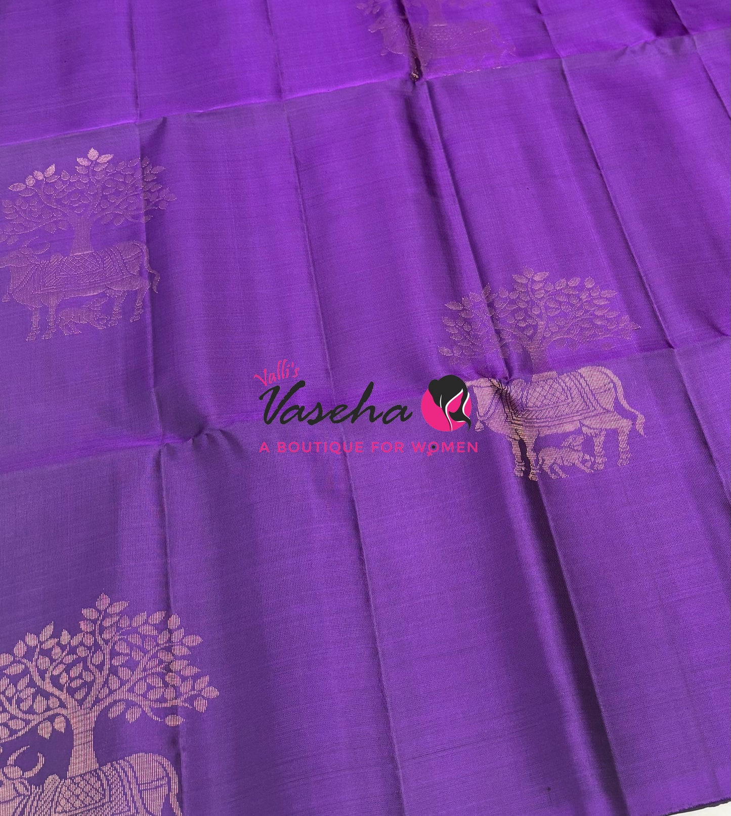 Pure Soft Silk Saree  - Border Less  - Purple Shade - VVPSS102