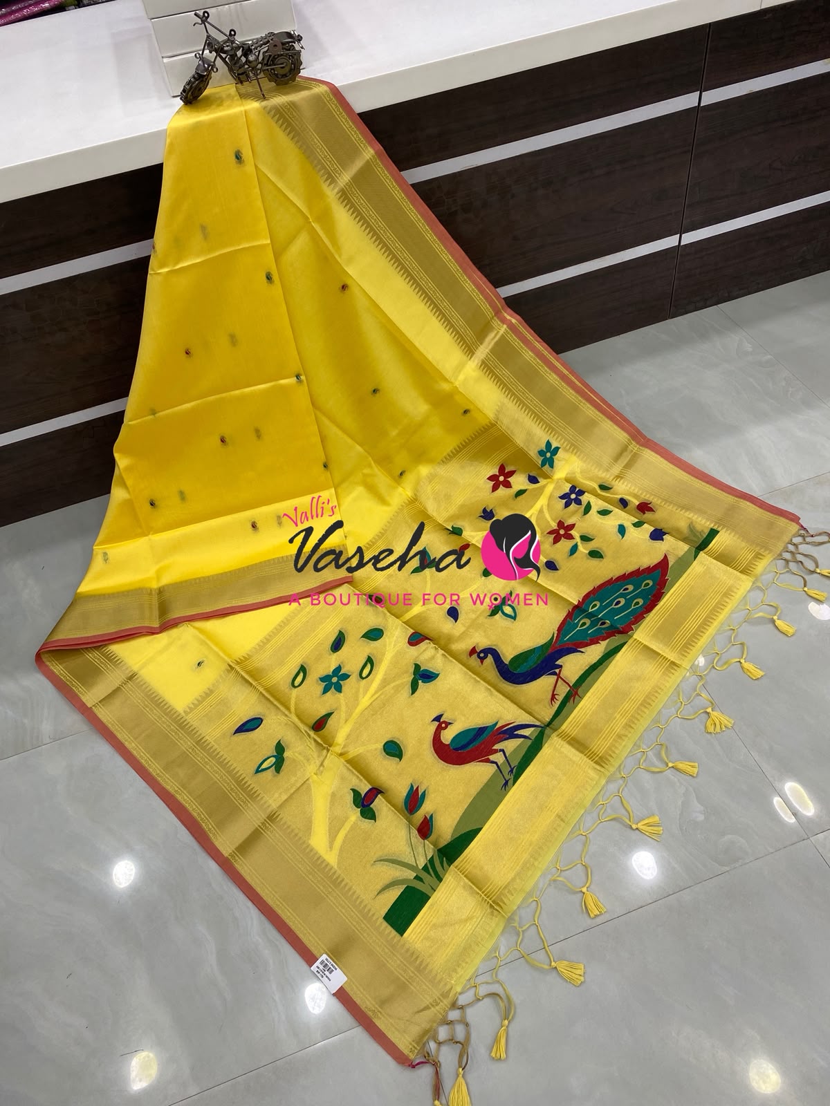 Semi Raw silk - Yellow Shade - VVRS010