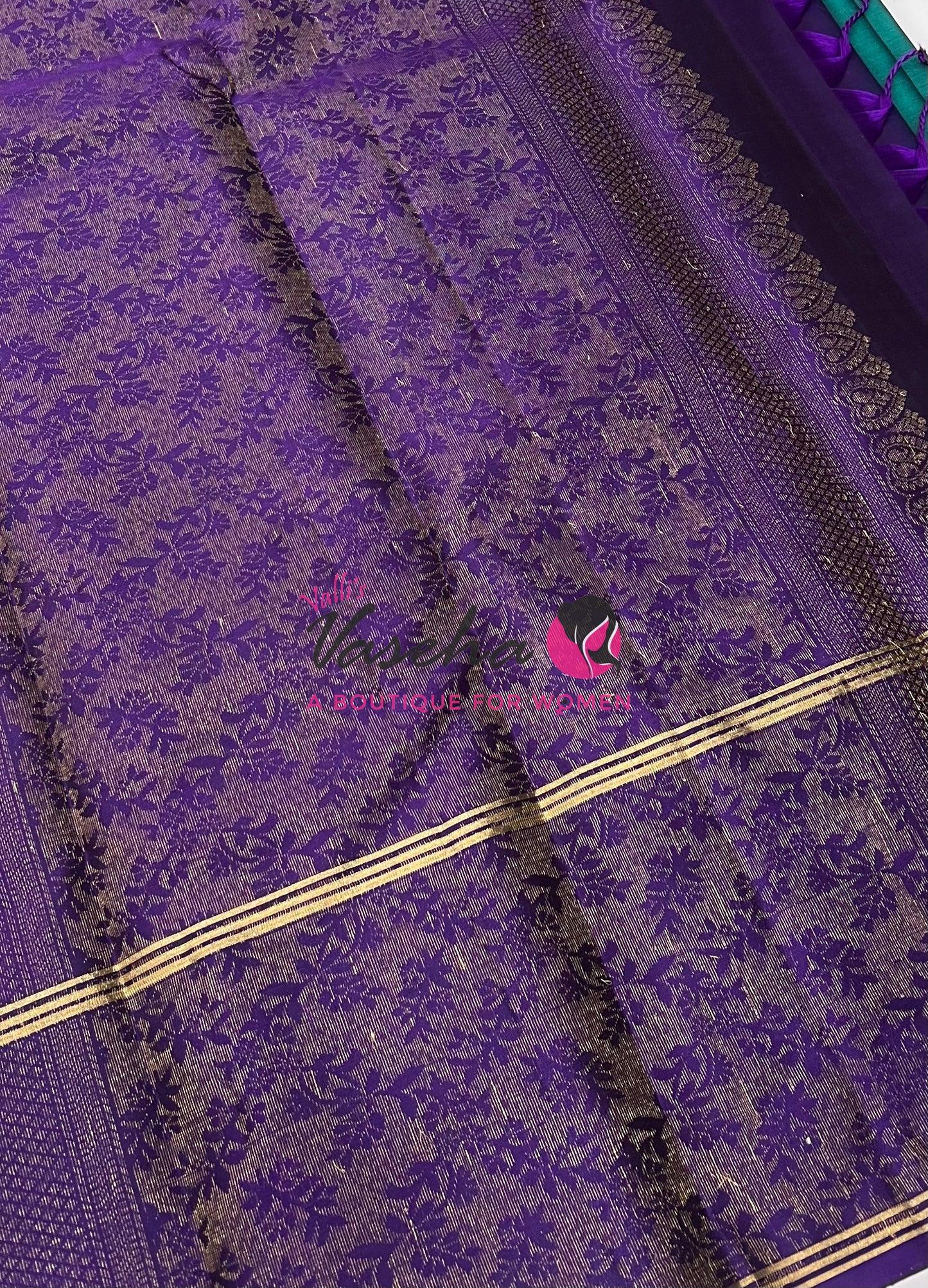 Half Mix - Pure Soft Silk Saree - Long Retta Petta Border with Butta - VVPSS084