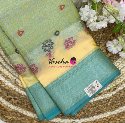 40% less - Offer Saree - Semi Banarsi Silk Saree - VVDS008