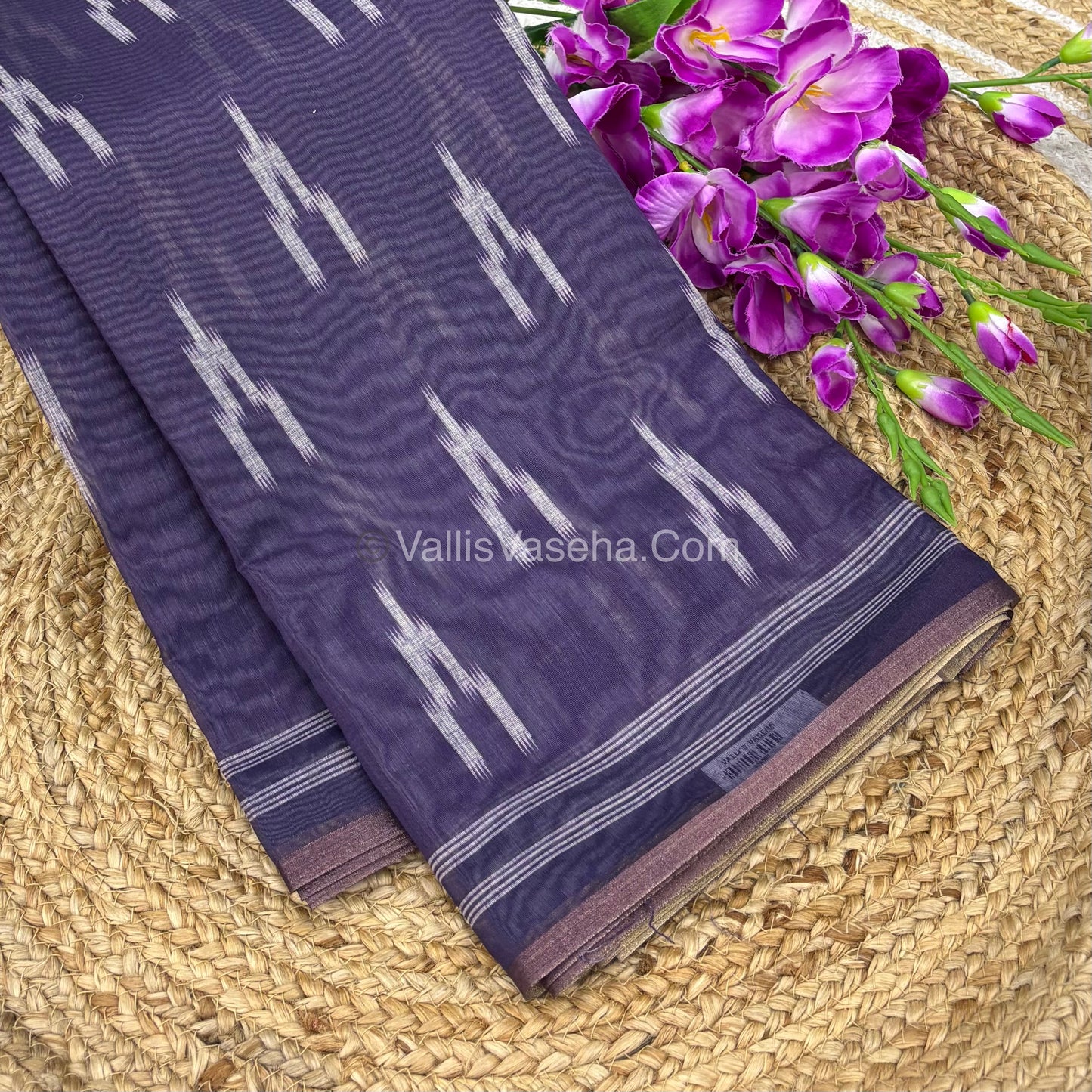 Semi Chanderi Saree - Blue Shade - VVSCS007