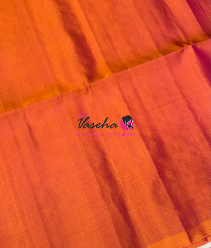 Pure Soft Silk Saree - Peachish Orange Shade - VVPSS094