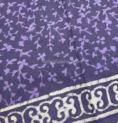 Pure Soft Mul Mul Cotton Sarees - Hand Block Prints - VVMMC006
