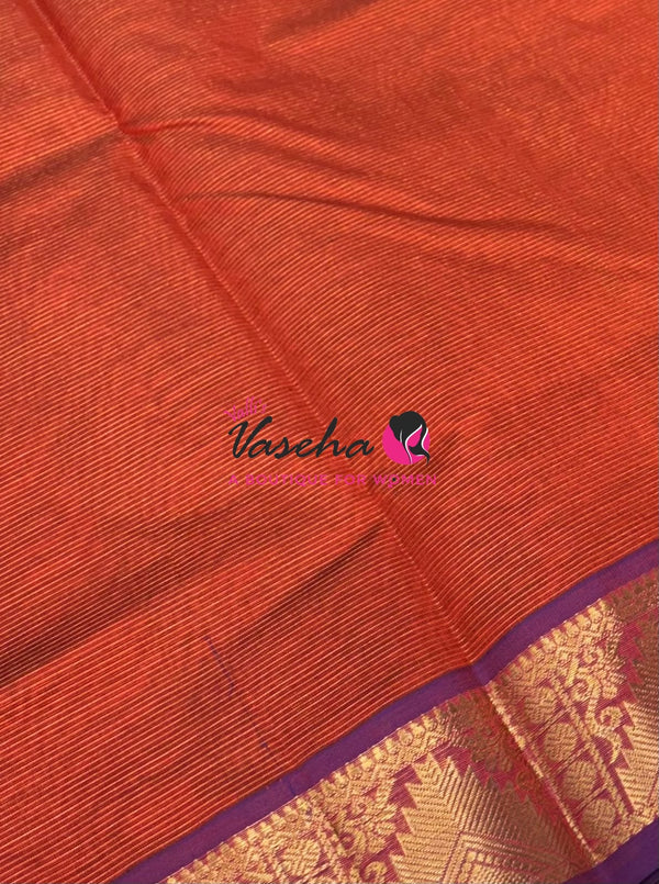 Pure Silk Cotton Saree - Vairavoosi Design - VVSCV005
