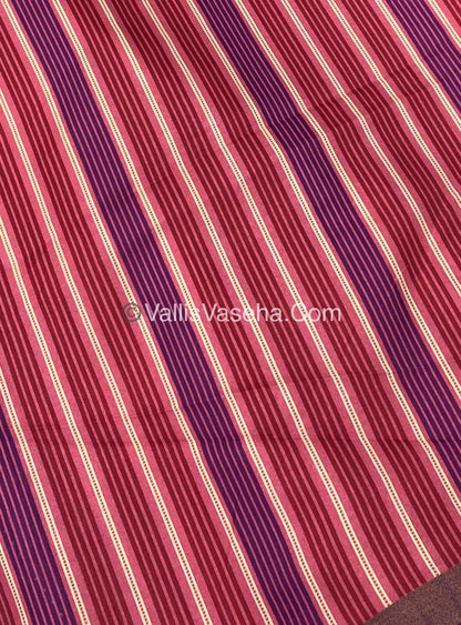 Semi Chanderi Saree - Purple & Pink Combo - VVSCS003