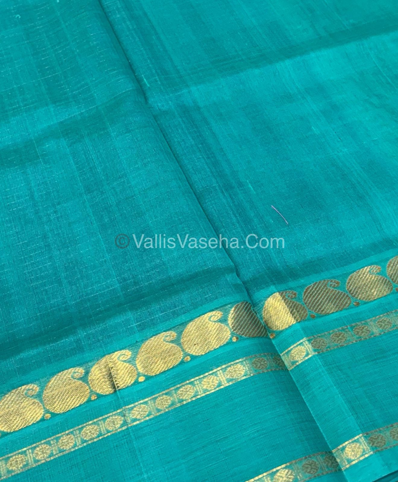 Pure Korvai Silk Cotton - Violet with Blue - Checks Pattern - VVKSC008