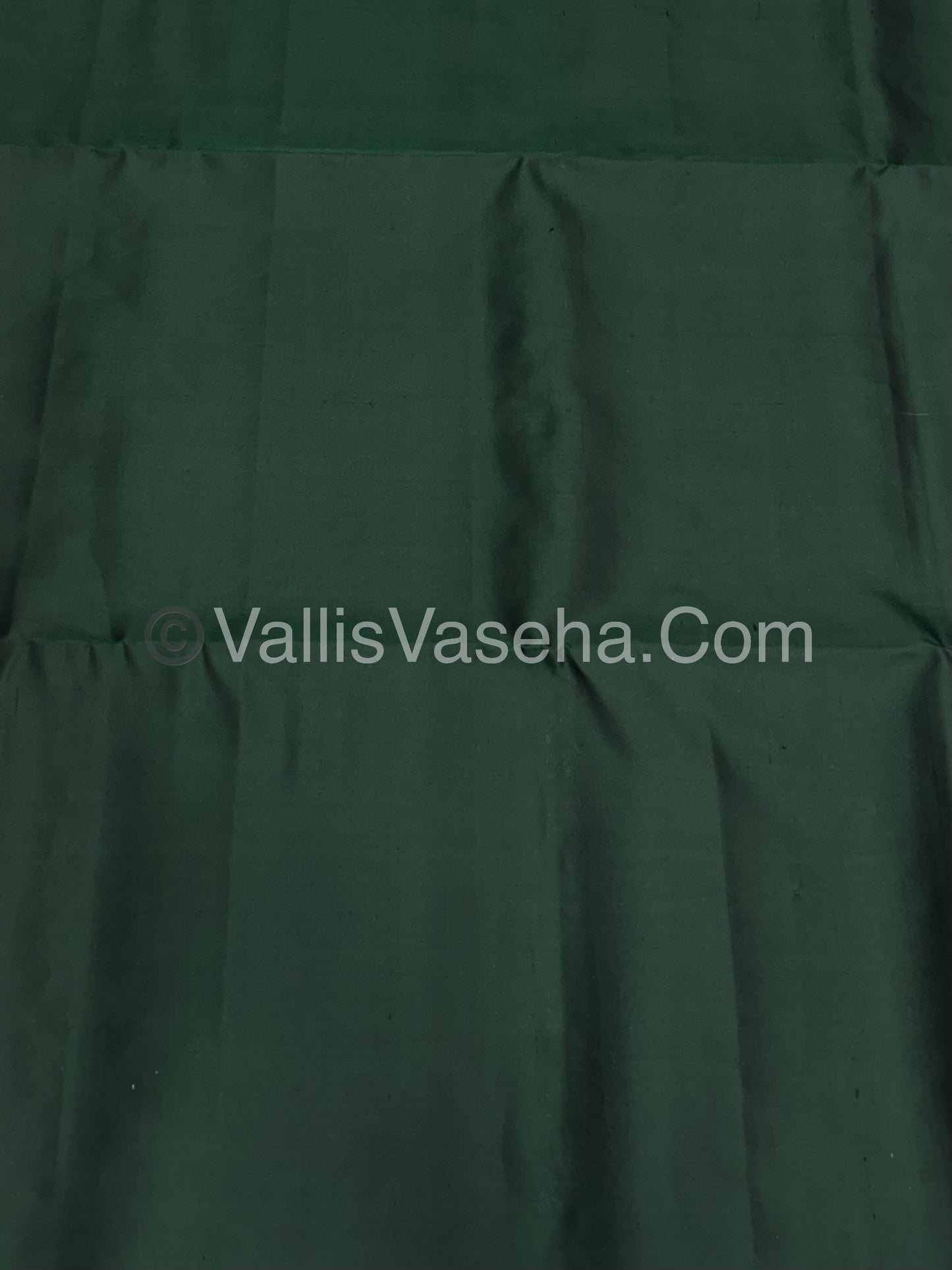 Pure Soft Silk Saree - Border Less  - Dark Green Shade - VVPSS068