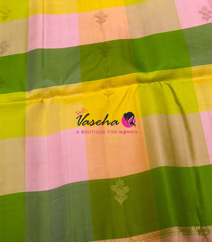 Pure Soft Silk Saree - Partly Pallu -  Half & Half Saree - VVPSS088