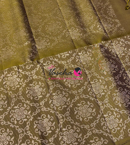 Pure Soft Silk Saree - Ramar Blue & Mahendi Green - VVPSS126